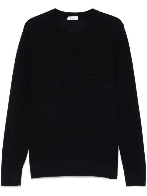 SANDRO pull en coton - Bleu - SANDRO - Modalova