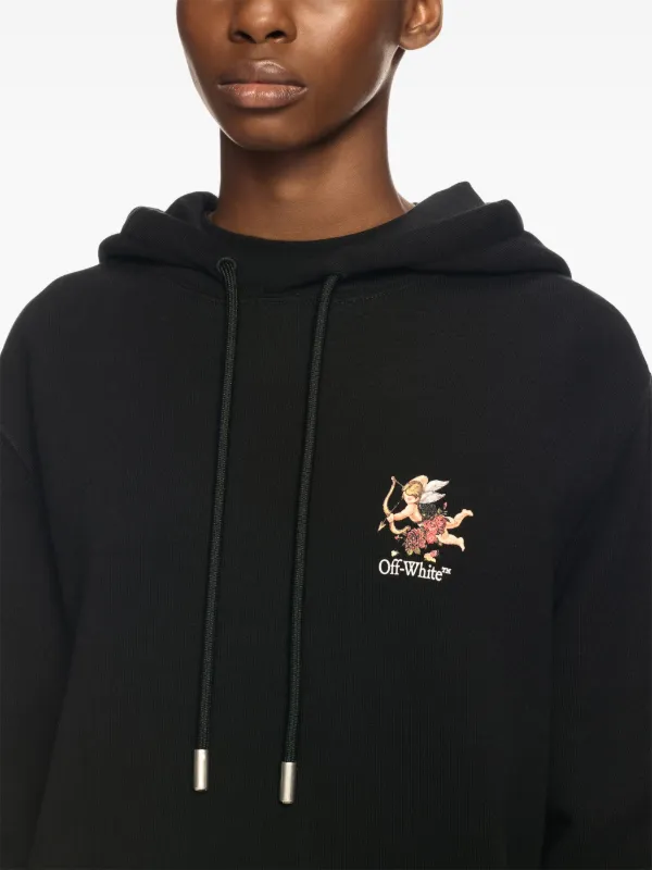 【関税込み】Off-White ブラック Fresco フーディ Off-White Fresco Bookish Hoodie | Black | FARFETCH