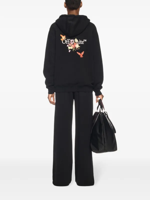 【関税込み】Off-White ブラック Fresco フーディ Off-White Fresco Arrow Skate Hoodie | FARFETCH