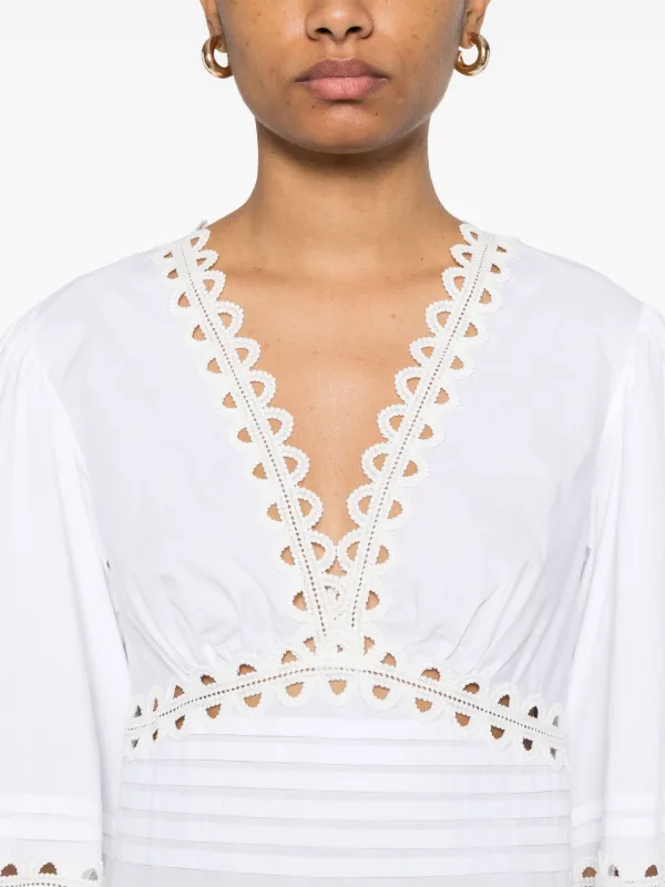 SANDRO Haut à Découpe | Blanc | FARFETCH FR