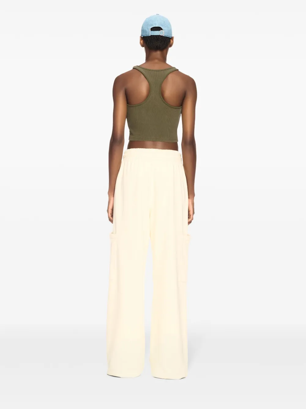 Off-White Tanktop met geborduurd logo Groen