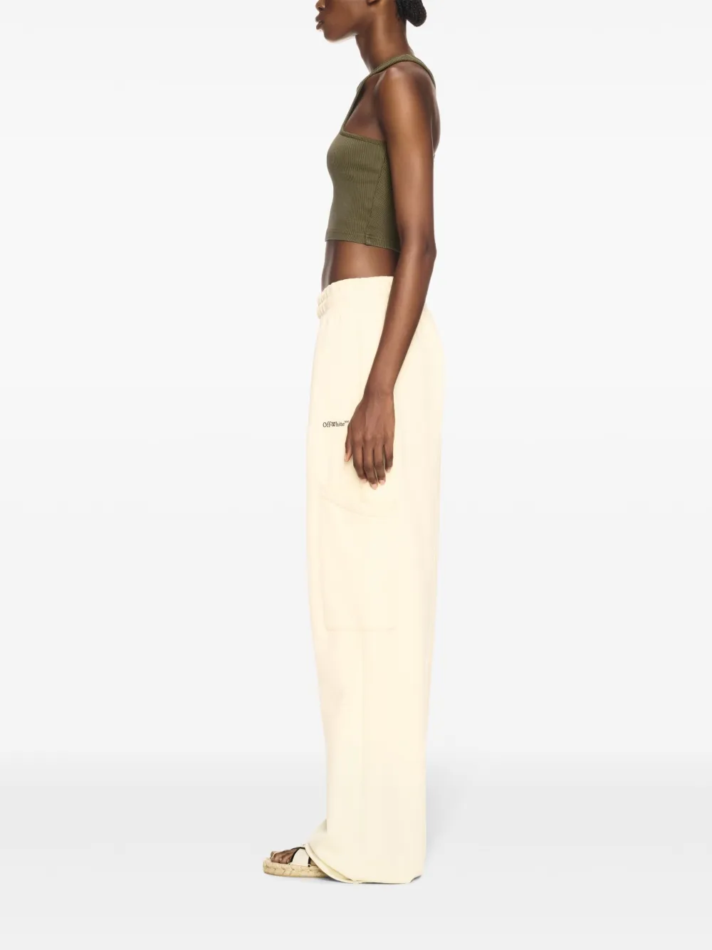 Off-White Tanktop met geborduurd logo Groen
