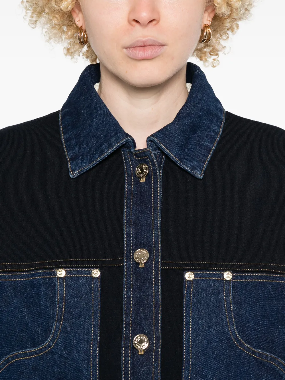 SANDRO Gelaagd denim vest Blauw