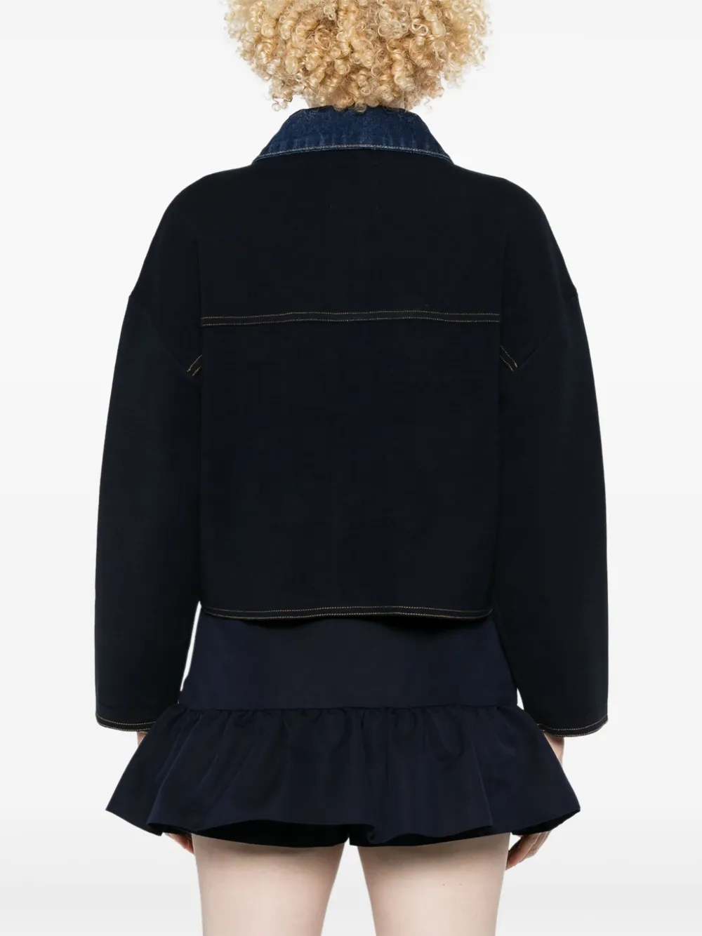 SANDRO Gelaagd denim vest Blauw