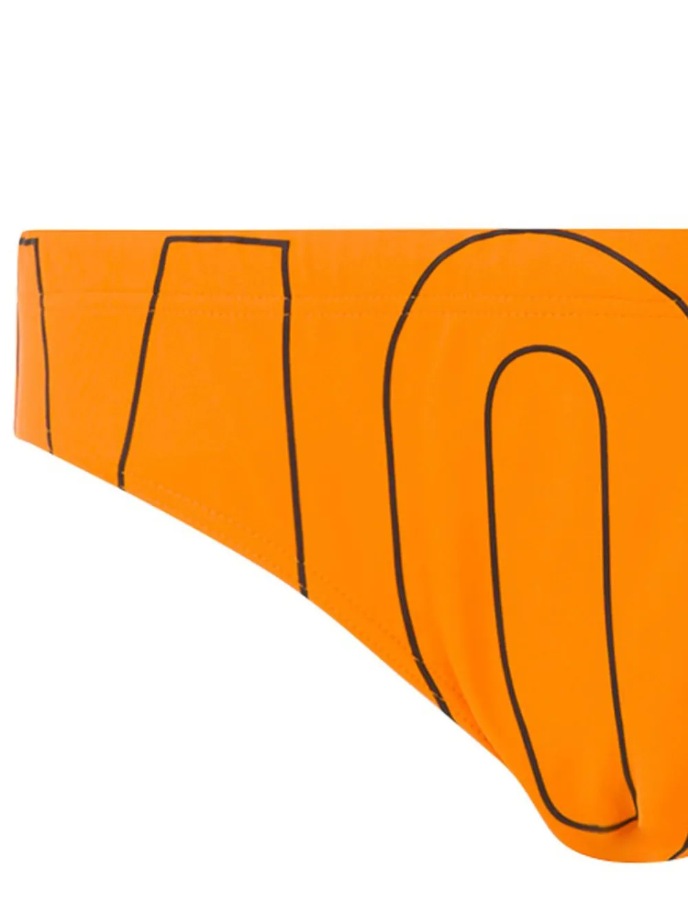 Moschino Zwembroek met logoprint - Oranje