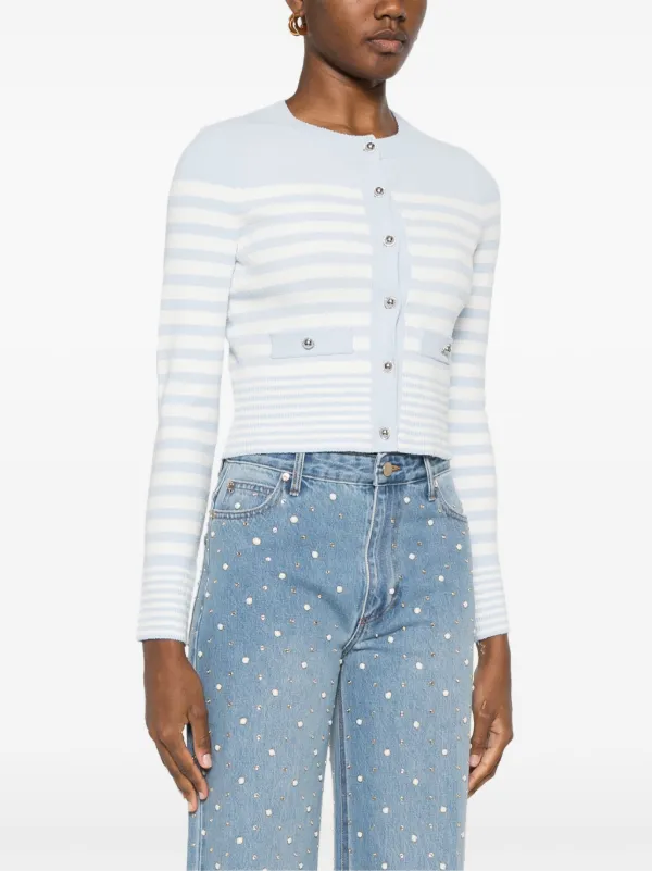 SANDRO ストライプカーディガンフリルなし 長袖