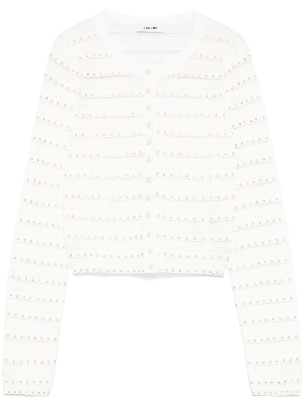 SANDRO cárdigan con mostacillas | blanco | Image 1