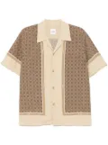 SANDRO short-sleeve patterned shirt - Neutrals