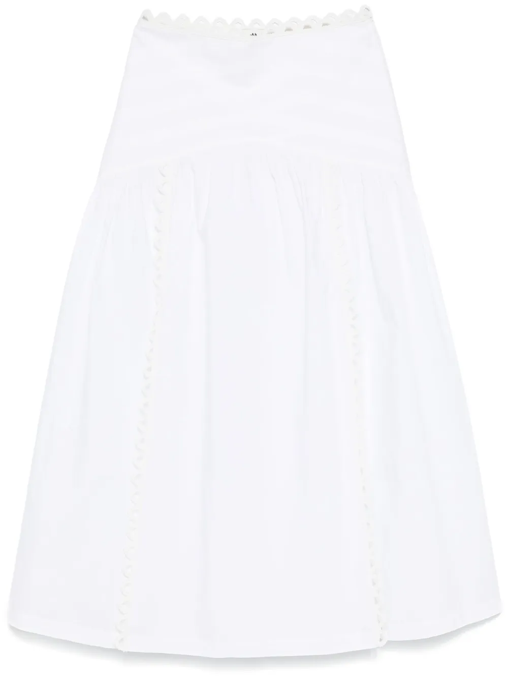 poplin midi skirt