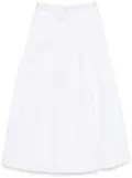 SANDRO poplin midi skirt - White