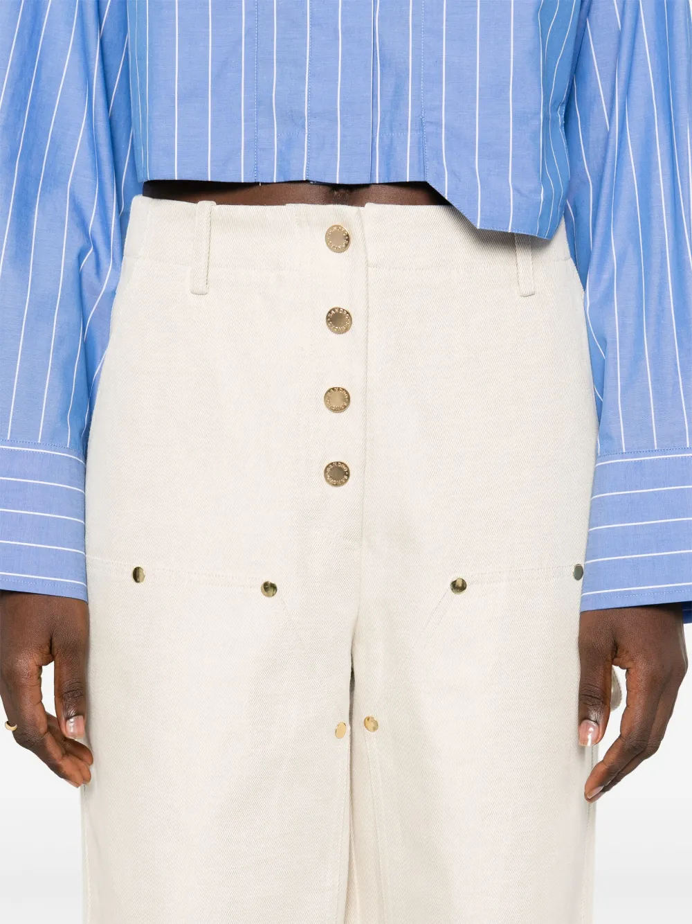 SANDRO Twill pantalon Beige