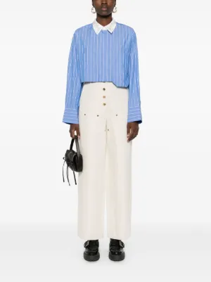 sandro ハイウエストクロップドパンツ MEN'S MELROSE チノパン タテウネハイパーストレッチイージー