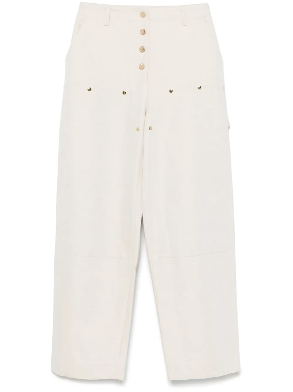 SANDRO twill-weave trousers | Neutrals | Image 1