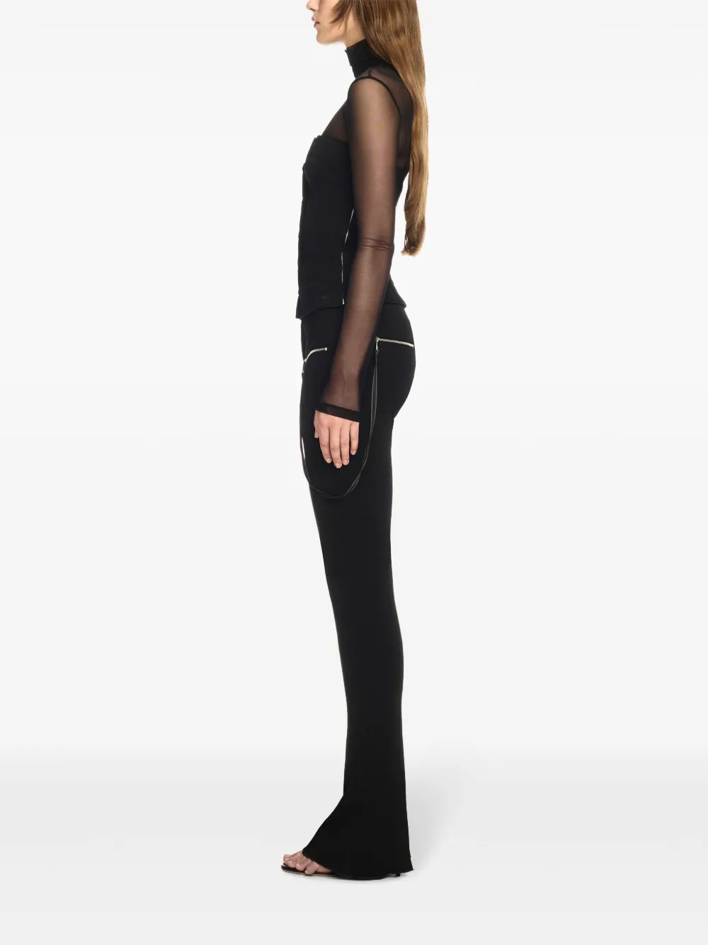 Off-white Corset-style Top In Black