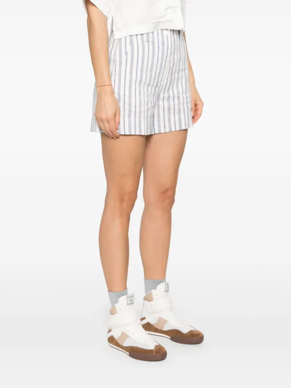 フランス発 Sandro レイヤー 可愛い ストライプ ショートパンツ SANDRO ストライプ ショートパンツ | ホワイト | FARFETCH JP