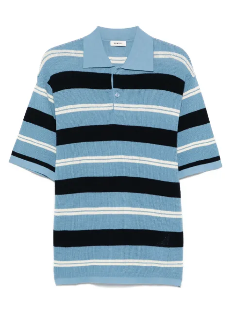 SANDRO striped polo shirt
