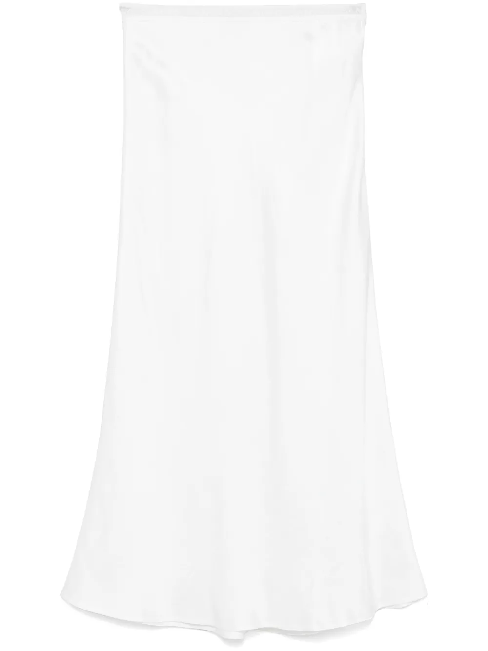 Sandro Satin-effect Midi Skirt In 白色