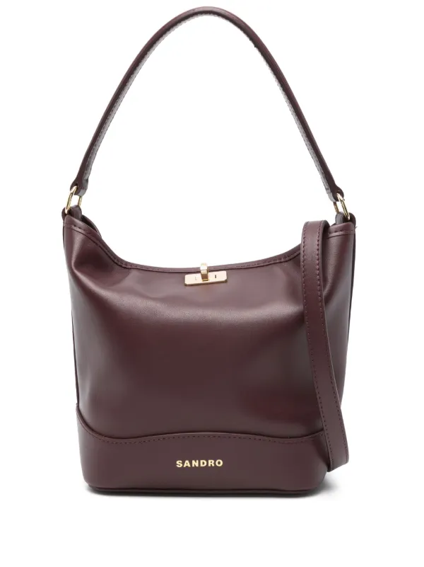 ＊人気＊ SANDRO  タンゴソスモールバッグ Tangoso mini leather bag black / gray For Women | Sandro Paris