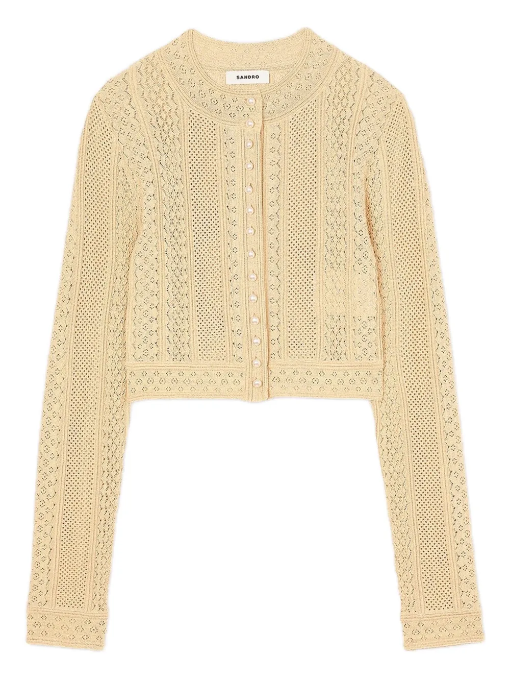 SANDRO crystal-embellished cardigan | Neutrals | Image 1