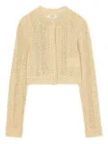 SANDRO crystal-embellished cardigan - Neutrals