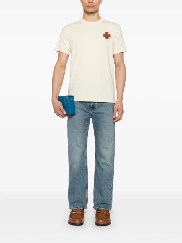 フランス発 Sandro お洒落カラーでスマートに! ツートン Tシャツ Short-sleeved T-shirt white / beige for Men | Sandro Paris