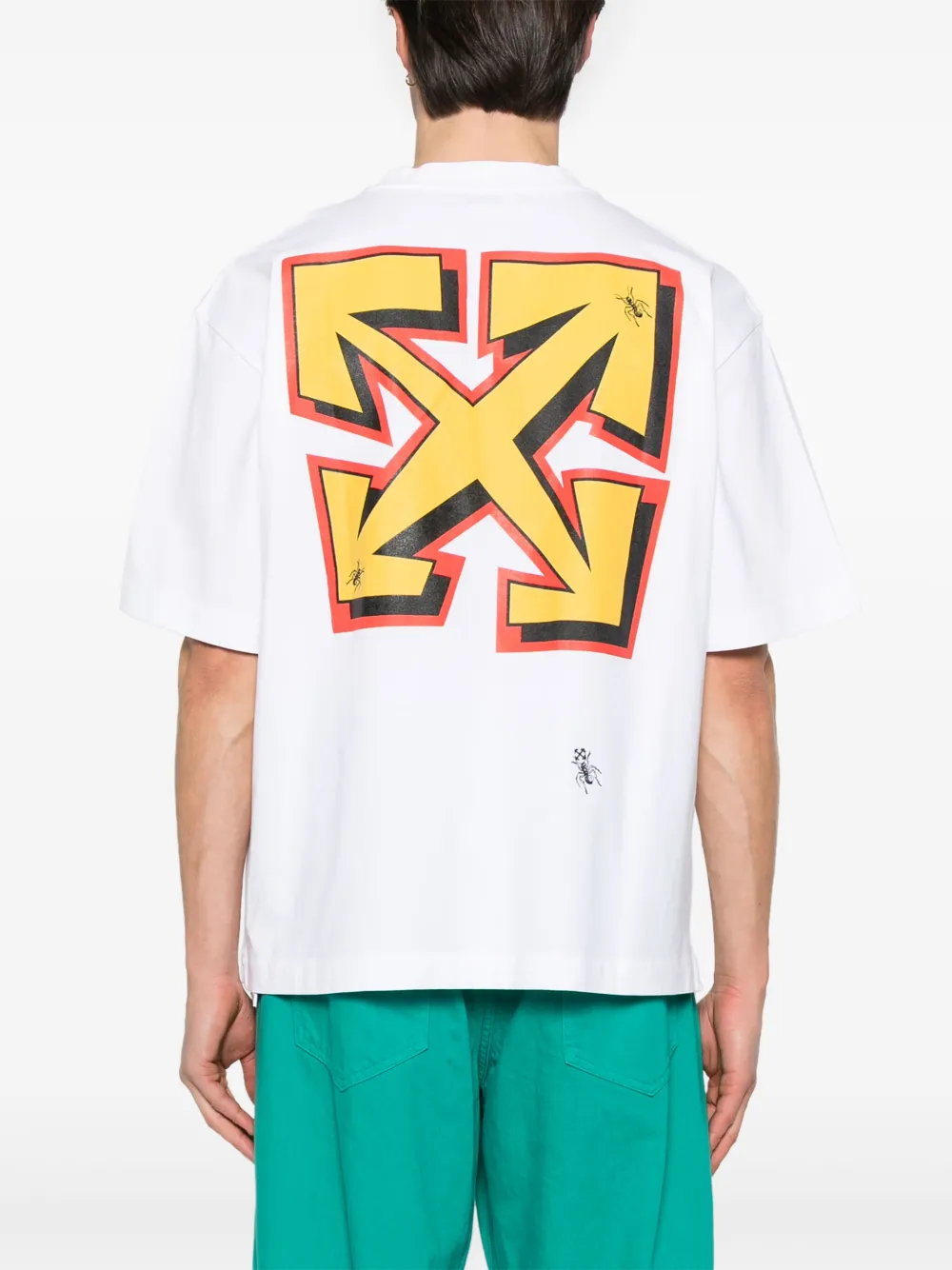 Off-White T-shirt met pijlprint Wit