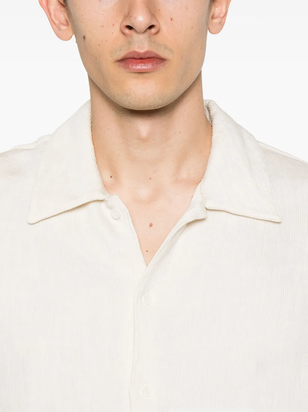 SANDRO Ribfluwelen overhemd Beige