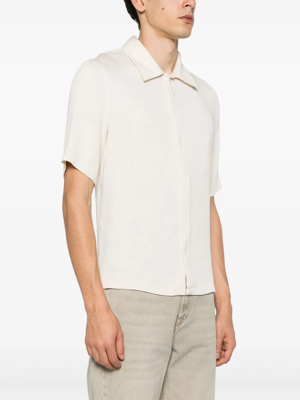 SANDRO Ribfluwelen overhemd Beige