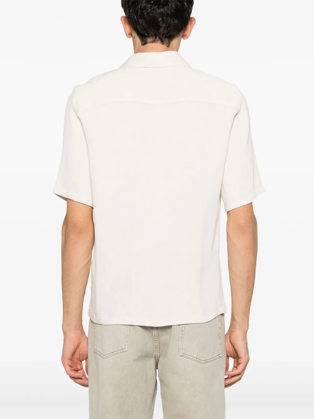 SANDRO Ribfluwelen overhemd Beige