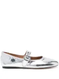 SANDRO metallic ballet flats - Silver