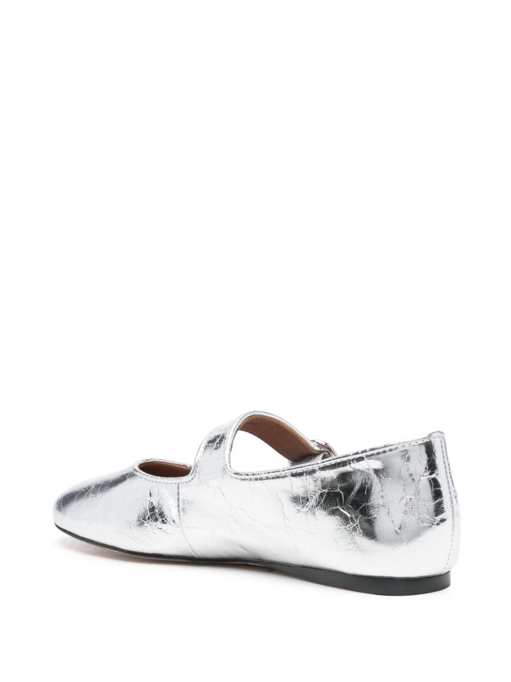 SANDRO Metallic ballerina's Zilver