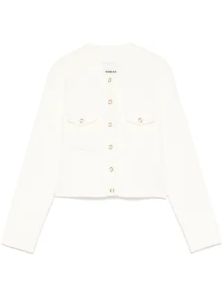 SANDRO リブニットカーディガン SANDRO リブニット カーディガン | ブラック | FARFETCH JP