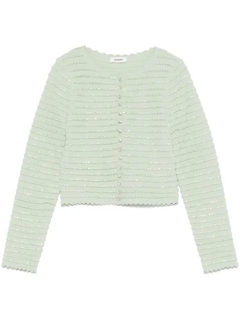 SANDRO crystal-embellished cardigan