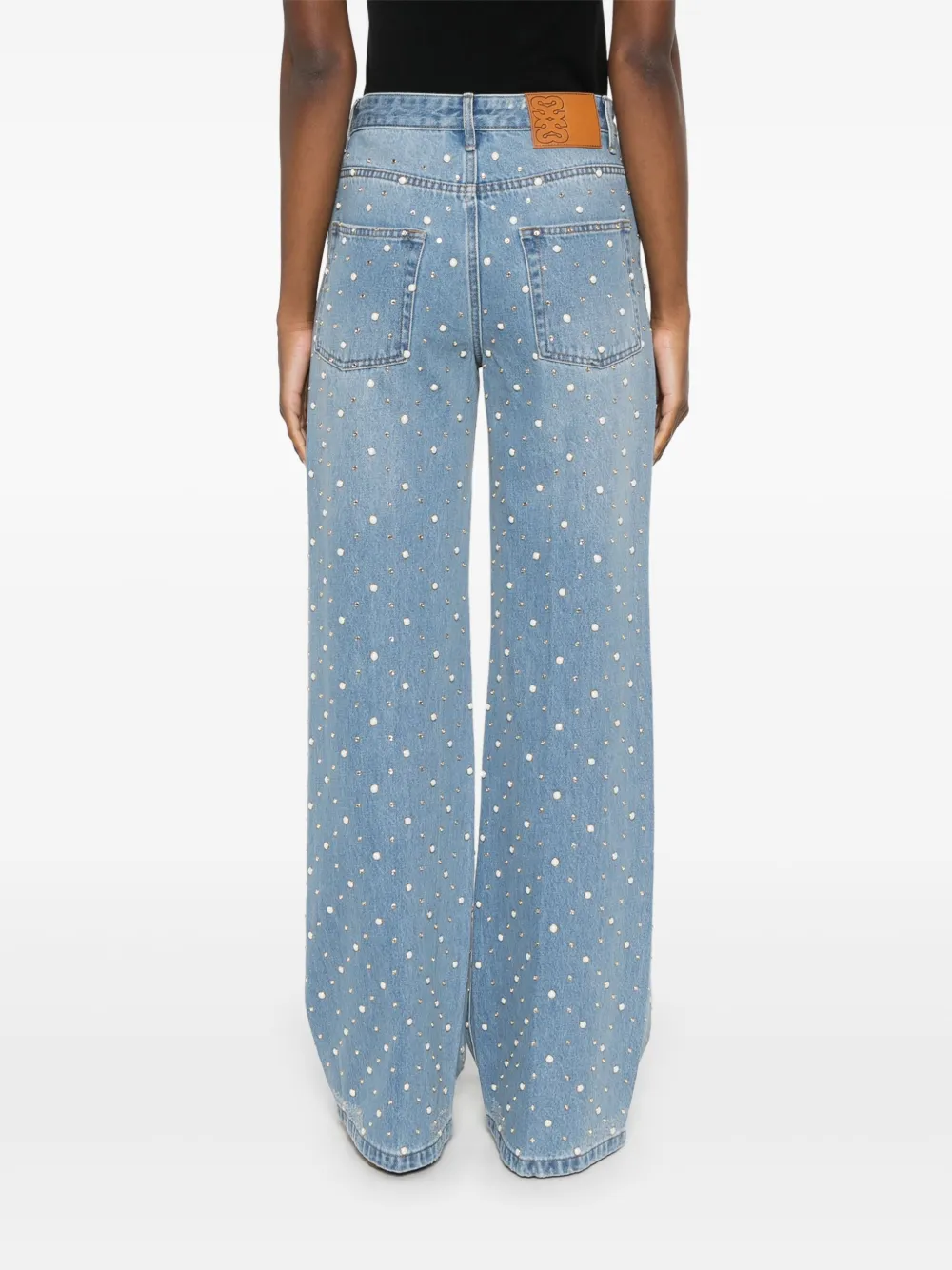 SANDRO Jeans met stras Blauw