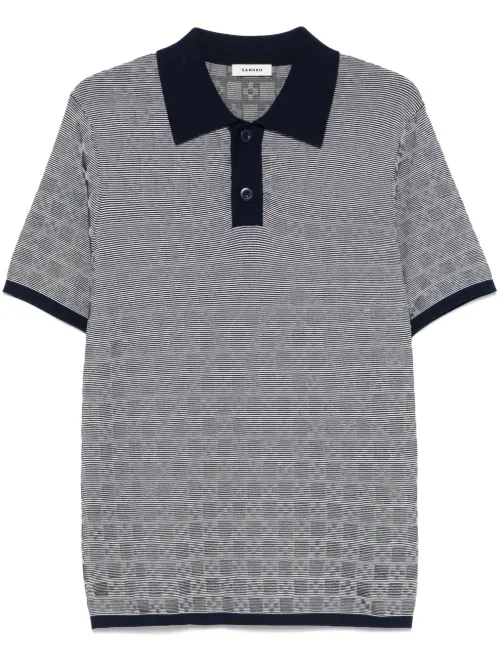 SANDRO polo Square Cross - Bleu - SANDRO - Modalova