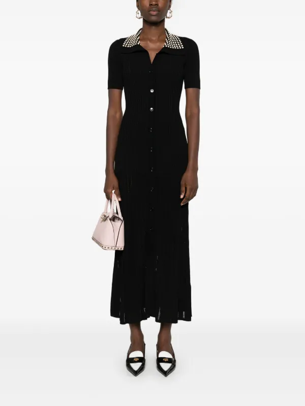 *人気* SANDRO ニットマキシドレス SANDRO ニット マキシドレス | ブラック | FARFETCH JP