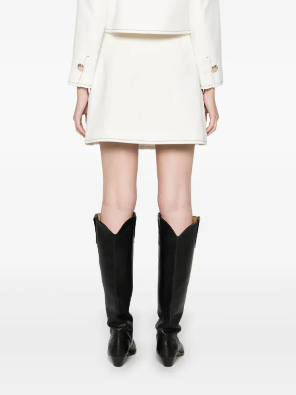 フランス発 Sandro センターのプリーツがキュート! ミニスカート SANDRO プリーツ ミニスカート | ホワイト | FARFETCH JP