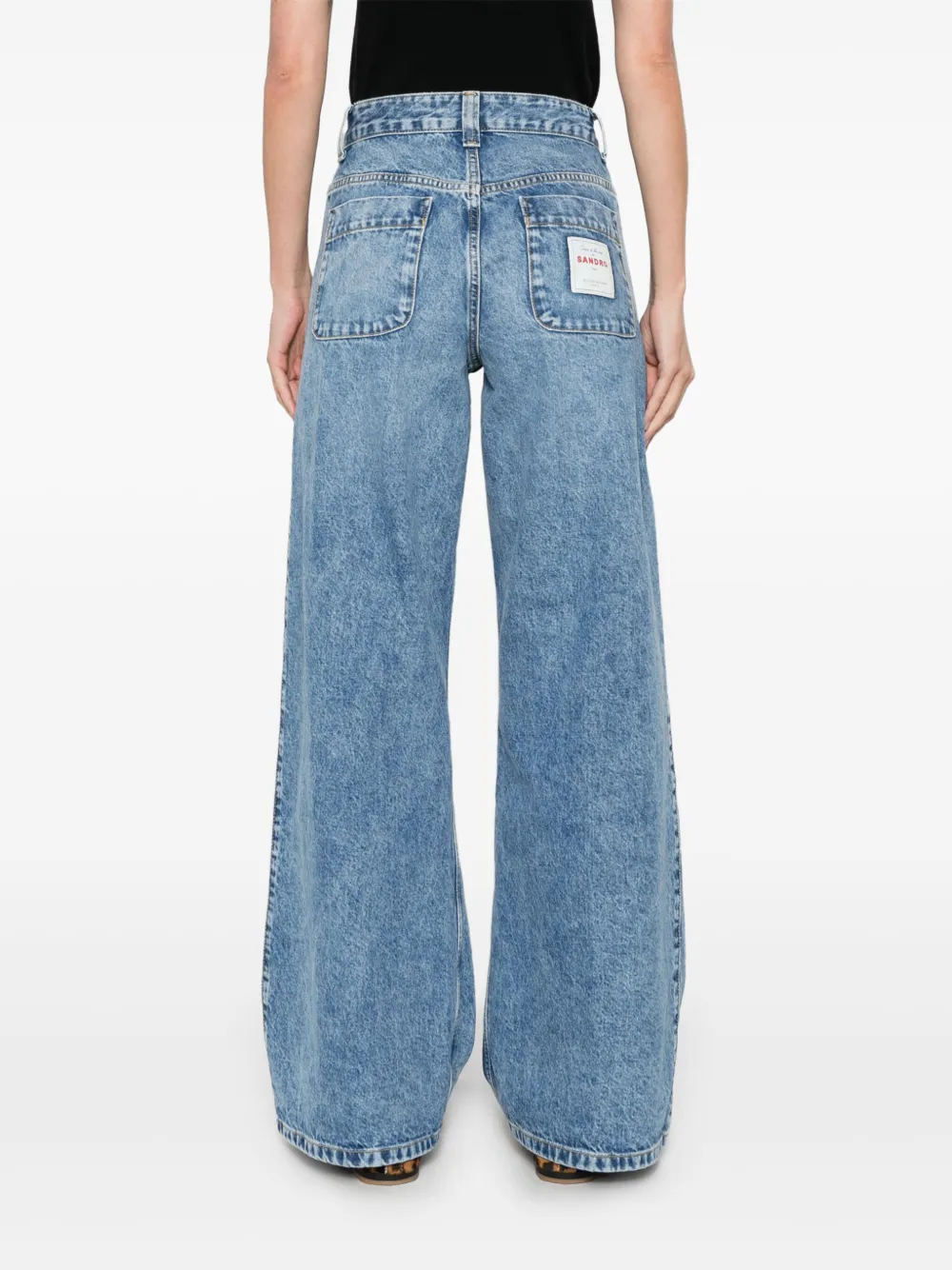 SANDRO Jeans met vervaagd effect Blauw