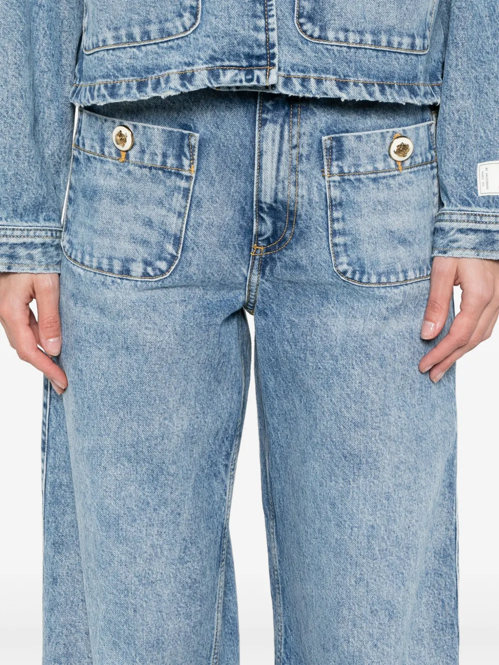 SANDRO Jeans met vervaagd effect Blauw