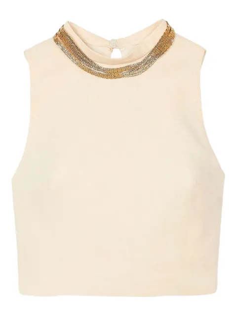 SANDRO Top in lino e cotone