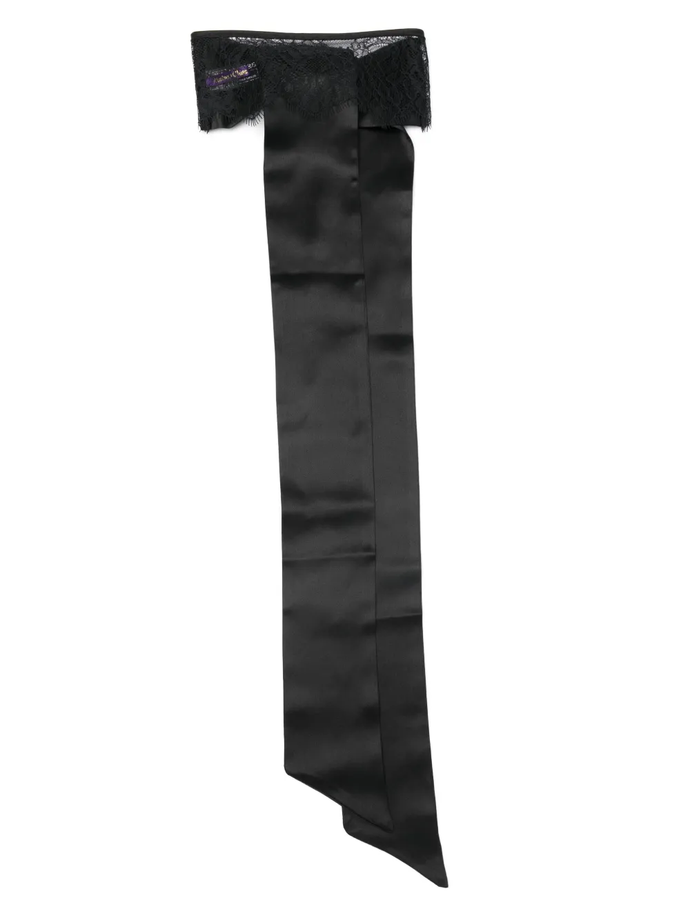 Maison Close lace-trimed ribbon | Black | Image 1