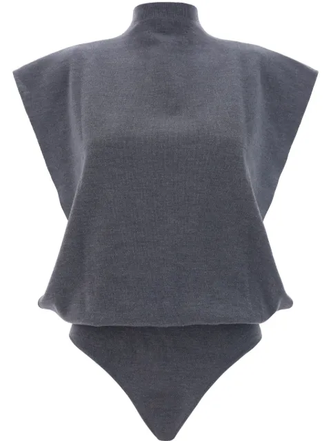 Alaïa stickad body med fyrkantig passform