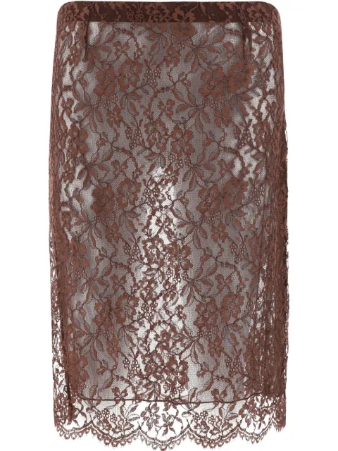 Saint Laurent falda lápiz de encaje