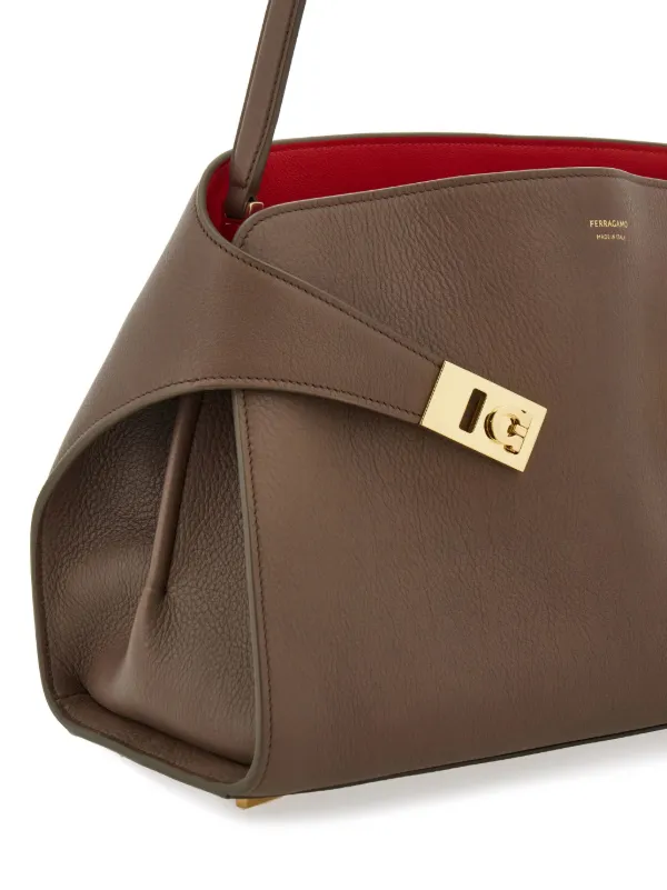 Ferragamo Small Hug Soft Shoulder Bag | Neutrals | FARFETCH PL