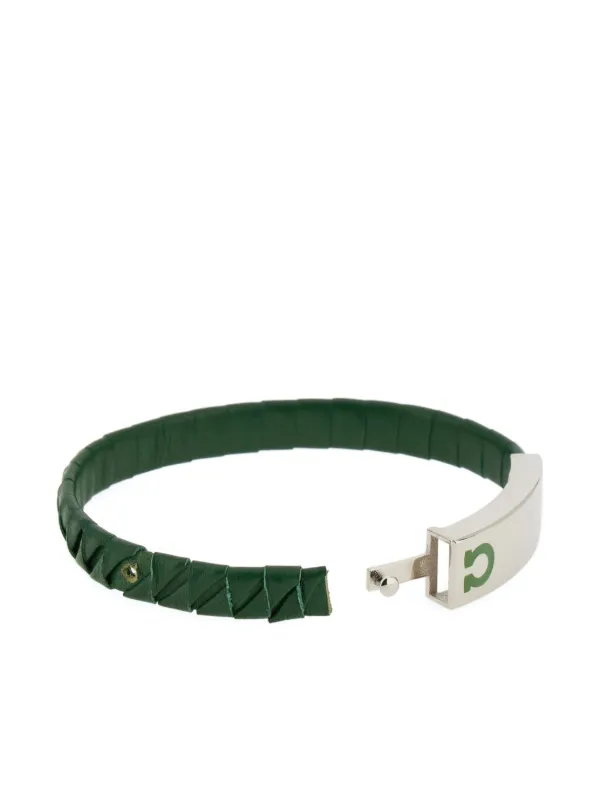 ブレスレット FERRAGAMO LEATHER BRACELET Ferragamo Gancini Leather Bracelet | Green | FARFETCH