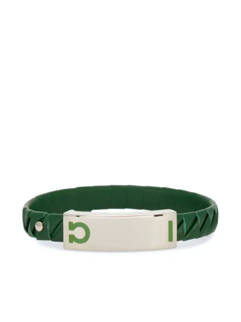 Ferragamo Gancini leather bracelet