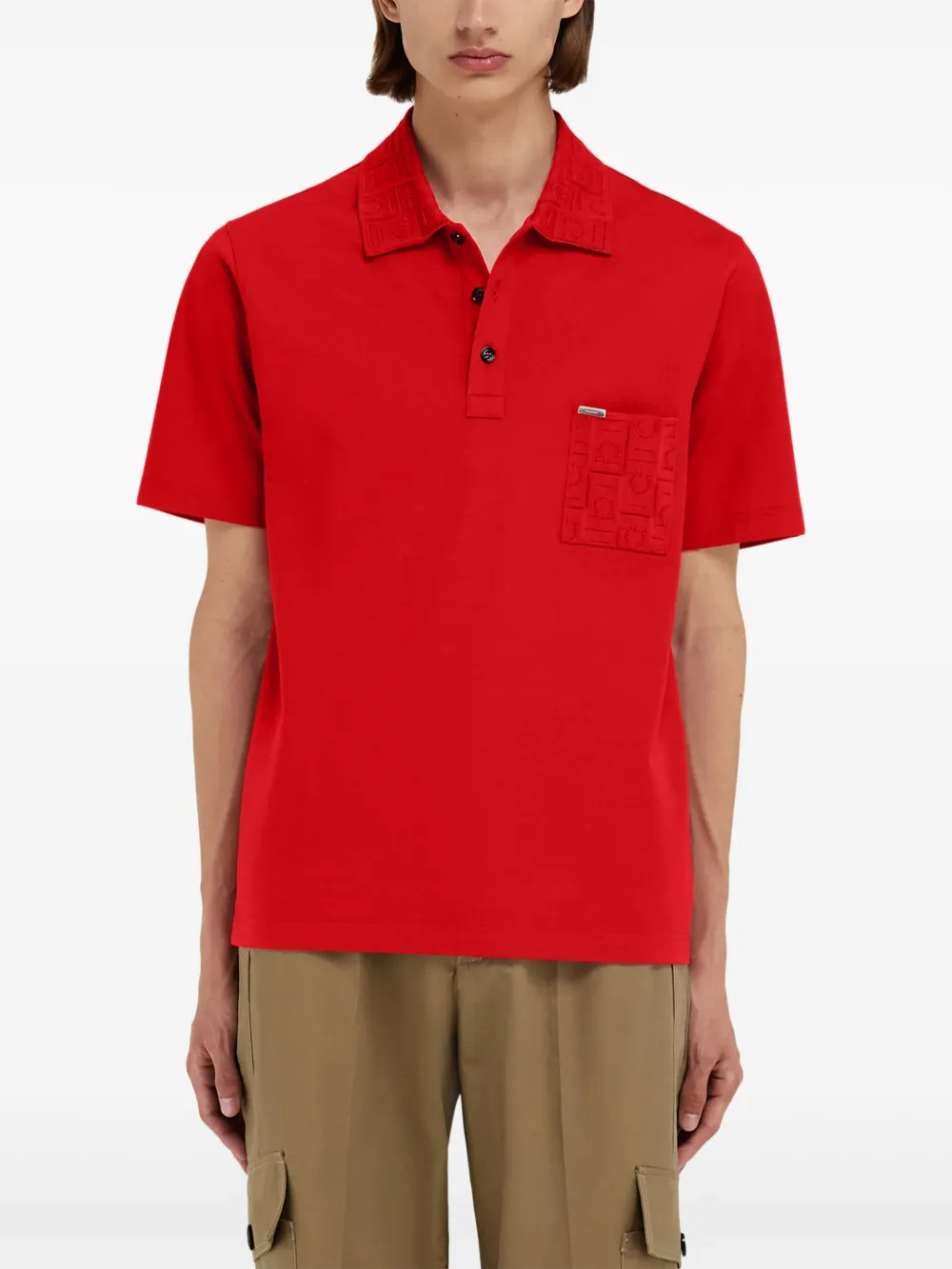 Ferragamo Polo con effetto jacquard | Polo | Image 3