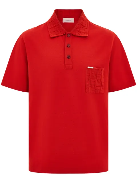 Ferragamo jacquard detailing polo shirt 