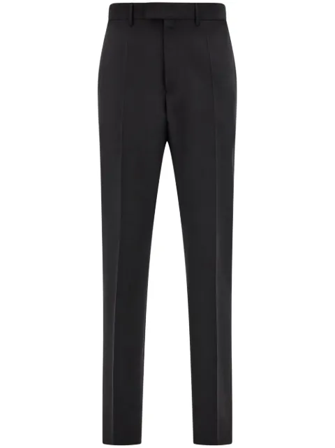 Ferragamo logo-tag cotton straight-leg trousers