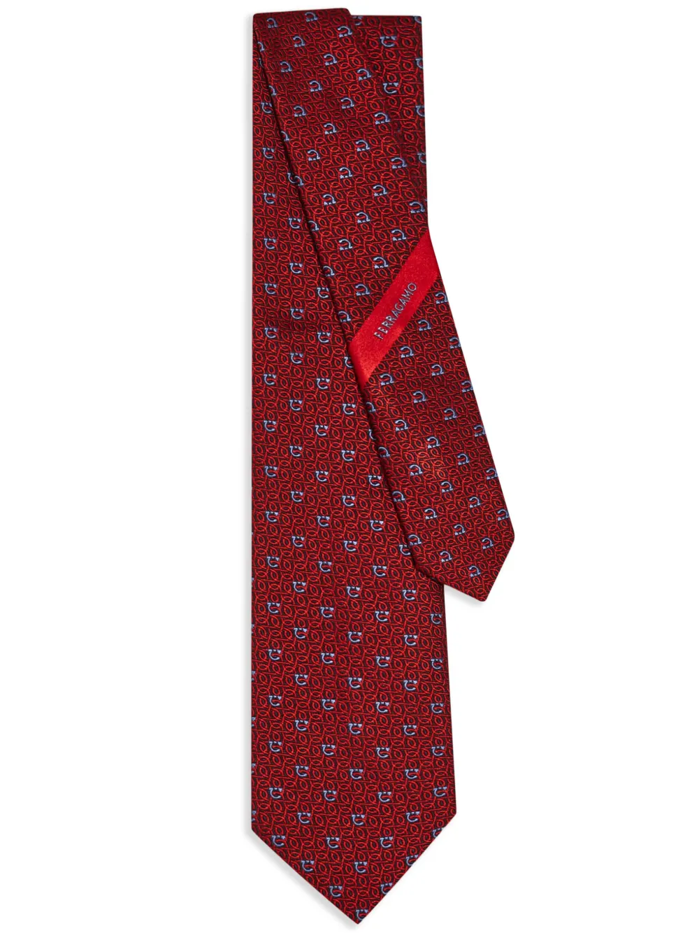 Ferragamo Gancini jacquard tie | Red | Image 1